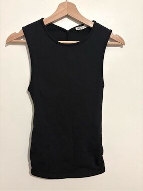 Open Back Ribbed Tank Top